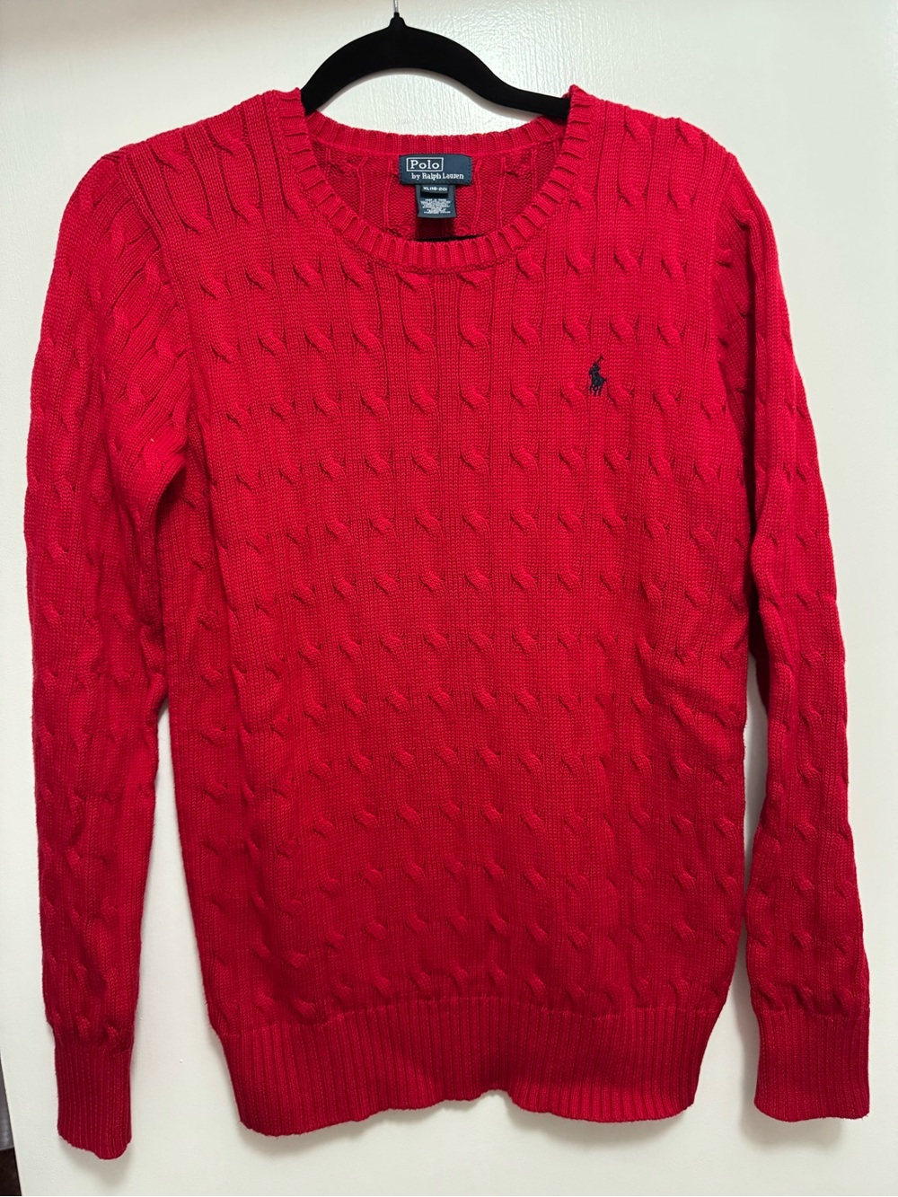 Polo by Ralph Lauren women Red Cable-Knit Sweater